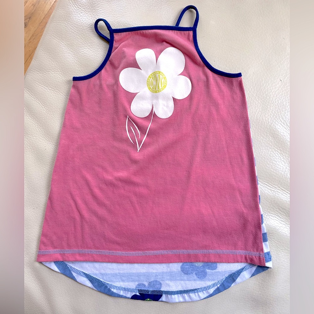 💥4/$20💥8-10 DKNY High-Low Tank Top Pajama Top, Spaghetti Strap, Flowers, PJs